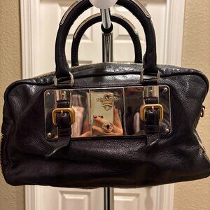 Prada Glace Calf Zippers Bauletto